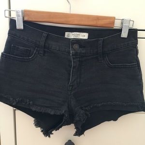 Abercrombie & Fitch black jean shorts